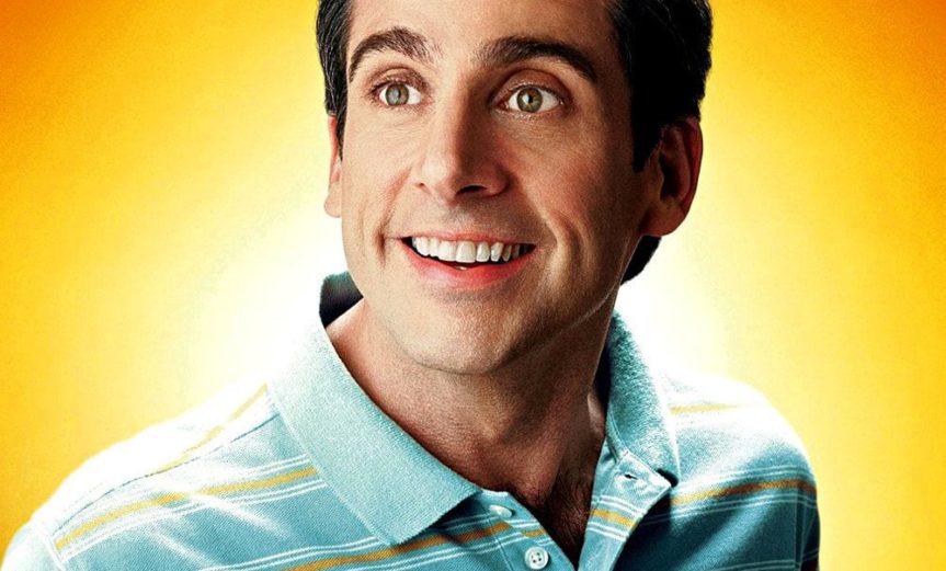 Poster for the movie "The 40 Year Old Virgin"