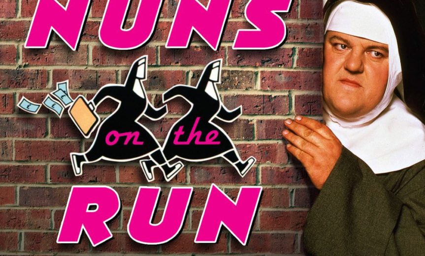 Poster for the movie "Nuns on the Run"