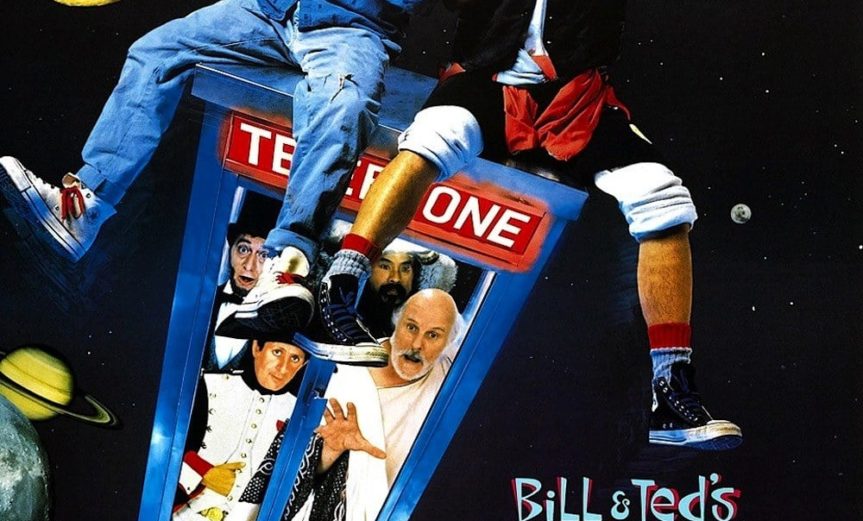 Poster for the movie "Bill & Ted's Excellent Adventure"