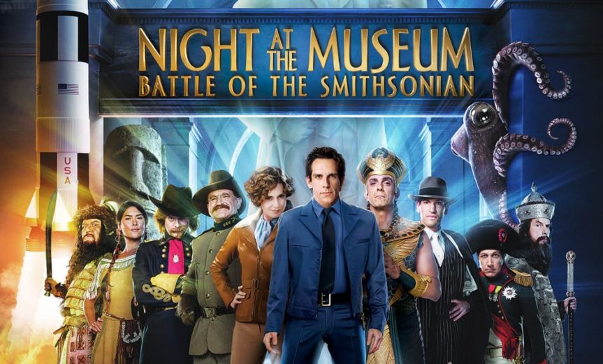 Poster for the movie "Night at the Museum: Battle of the Smithsonian"