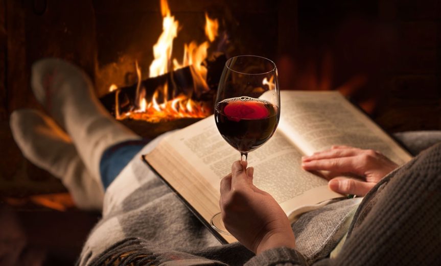 Wine, Book, Fire